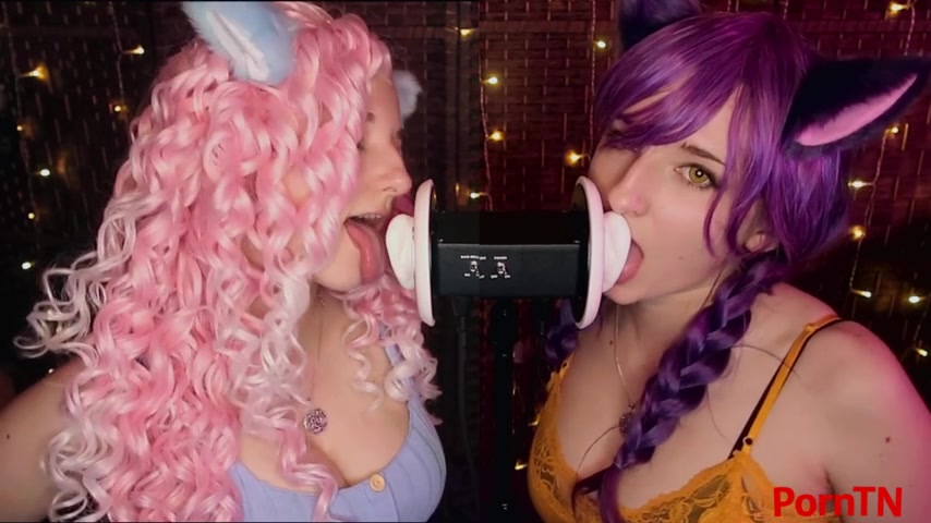 AftynRose ASMR - Twin Kittens intense ahegao ear eating - ASMR Porn Video & Massage XXX | Fullthot