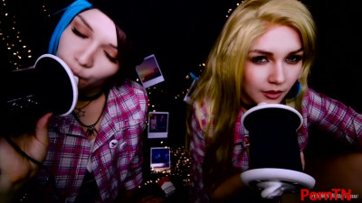 KittyKlaw ASMR - Patreon ASMR - Chloe Price and Rachel Amber - Ear LICKING - Mouth Sound